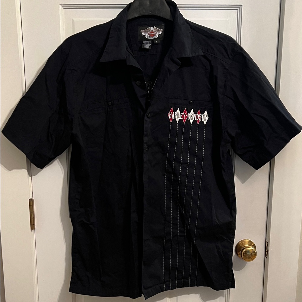 Harley-Davidson Men's Black Button-Down Shirt